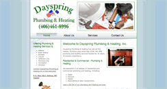 Desktop Screenshot of dayspringplumbingandheating.com