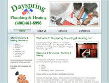 Tablet Screenshot of dayspringplumbingandheating.com